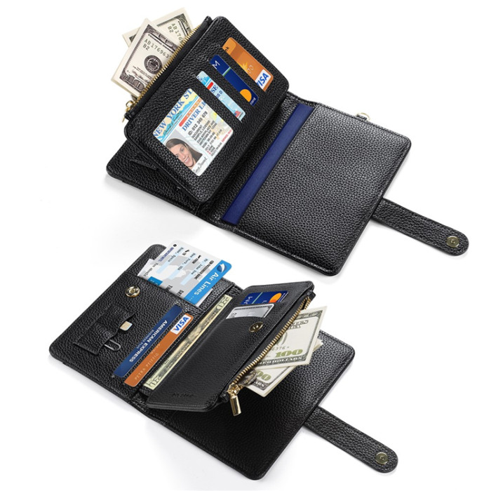 Dux Ducis - Dux Ducis Passhållare Plånbok RFID Multikort PU-Läder - Svart