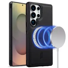 LC.imeeke - LC.IMEEKE L6 Fodral f&ouml;r Samsung Galaxy S25 Ultra KonstL&auml;der - Svart