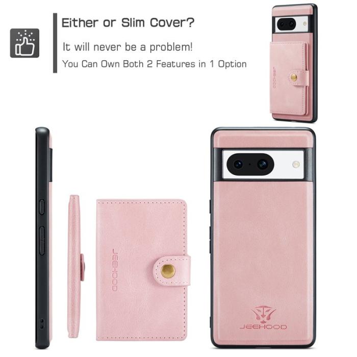 JEEHOOD - JEEHOOD Google Pixel 8a Fodral KonstLäder Plast - Rosa