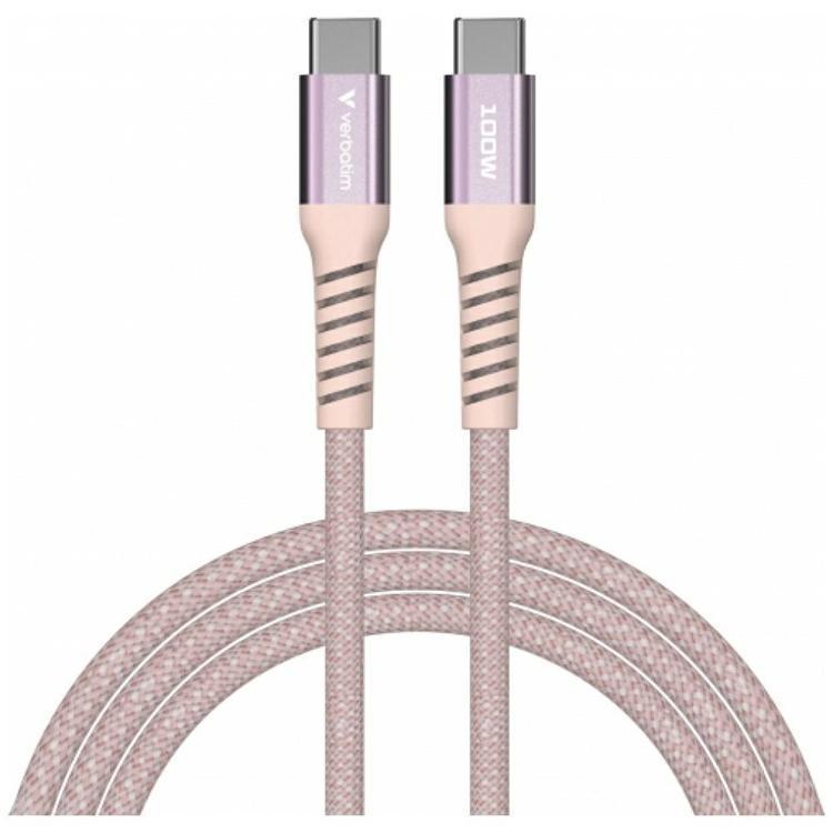 Verbatim USB-C till USB-C 100W Kabel 1.2m Sync & Charge 31857 - Rosa | 3541 | AlltMobil