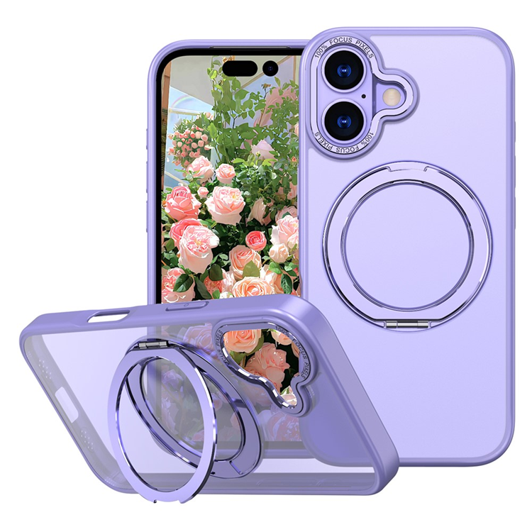 iPhone 17 Mobilskal Ring Kickstand TPU PC - Lila | 2353 | AlltMobil