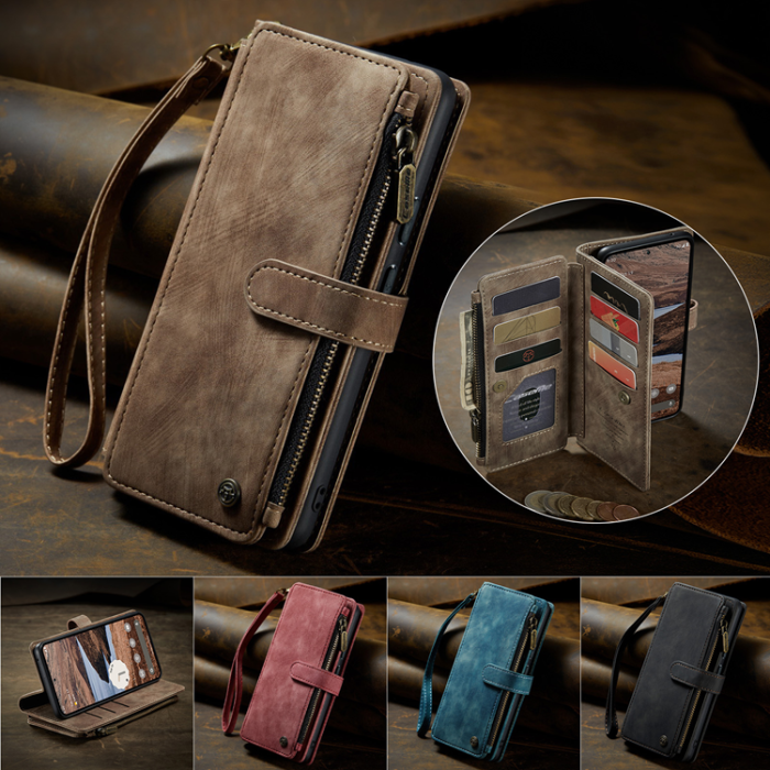 Caseme - CASEME Google Pixel 10 Pro XL Plånboksfodral Zipper C30 - Brun