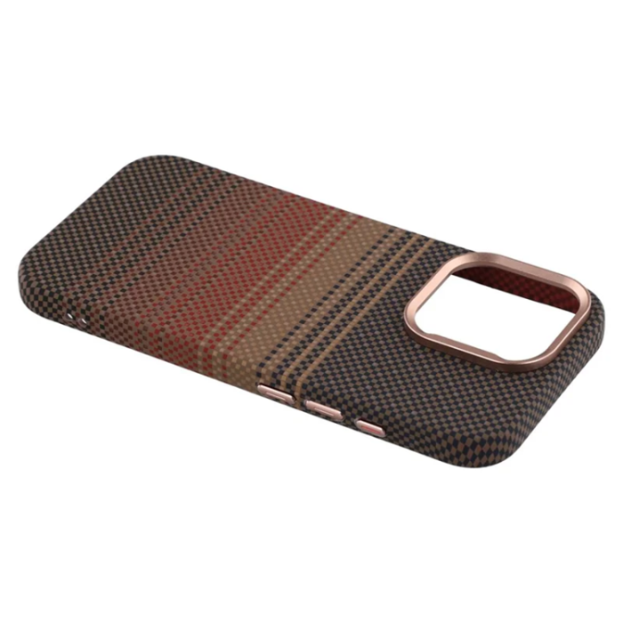 A-One Brand - iPhone 16 Pro Mobilskal Magsafe Kevlar Aramid Fiber - Guld