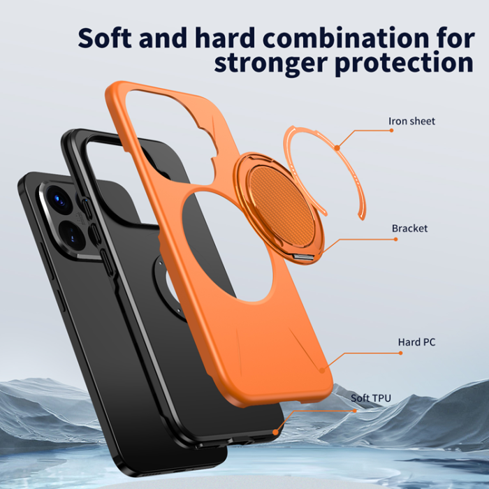 A-One Brand - Xiaomi 15T Pro Mobilskal Magsafe Rotating Kickstand TPU + PC