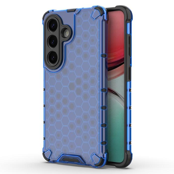 OEM - Samsung Galaxy S26/S26 Pro Skal Plast Honeycomb Form - Blå