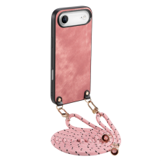A-One Brand - iPhone Air Mobilskal med Justerbar Rem Retro Läder - Rosa