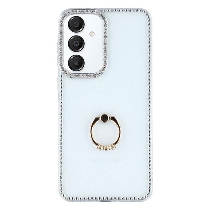 OEM - Samsung Galaxy S26 Plus Skal TPU + PC Rhinestone Kant - Glitter Transparent