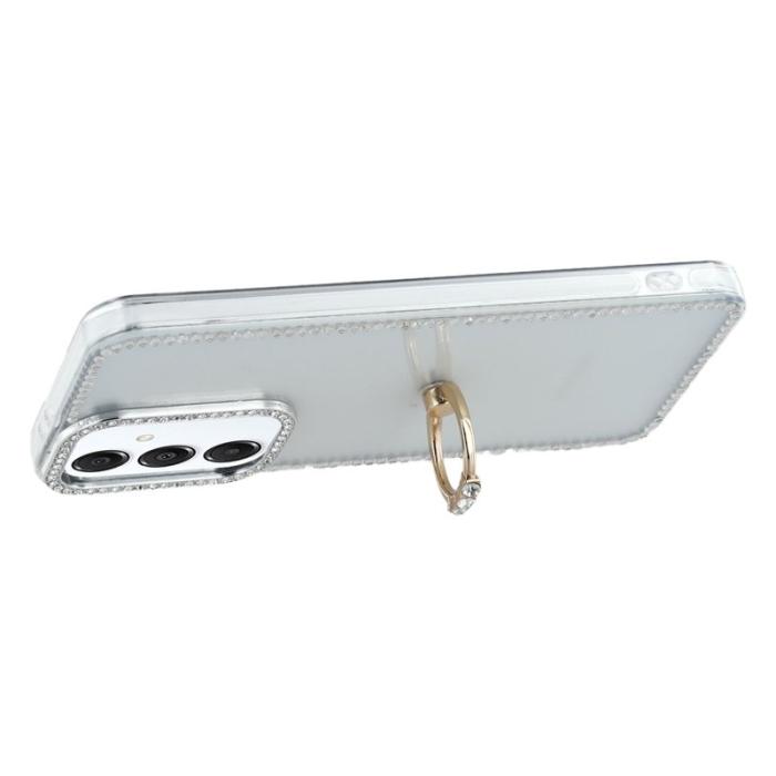 OEM - Samsung Galaxy S26 Plus Skal TPU + PC Rhinestone Kant - Glitter Transparent