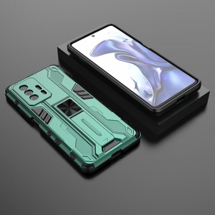 A-One Brand - Hybrid Kick Stand Skal Xiaomi 11T / 11T Pro - Grön