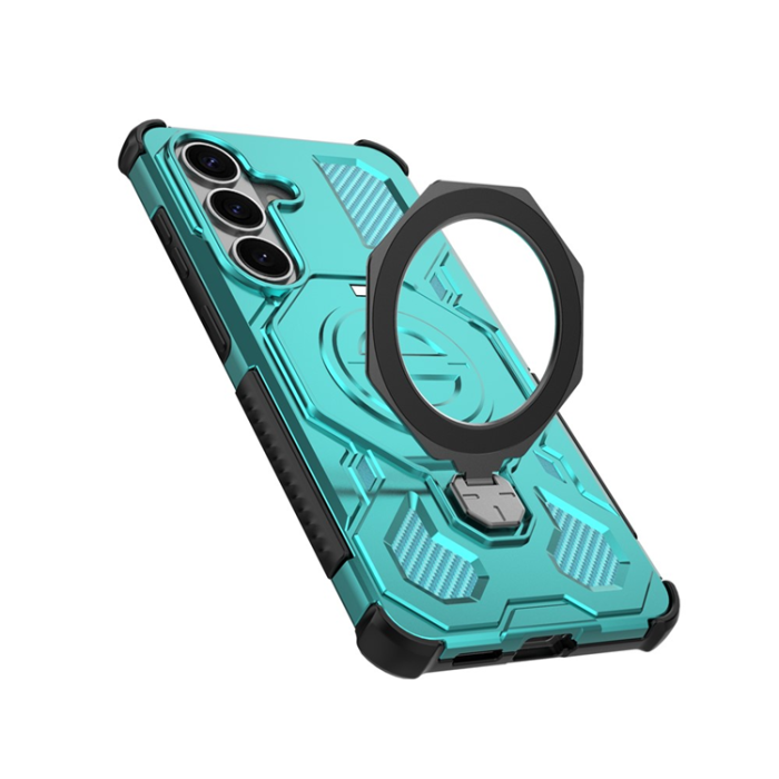 A-One Brand - Galaxy S26/S26 Pro Mobilskal Rotating Metal Kickstand - Babyblå