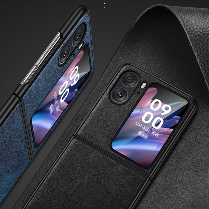 SULADA - SULADA Oppo Find N2 Flip Mobilskal PU-Läder - Svart