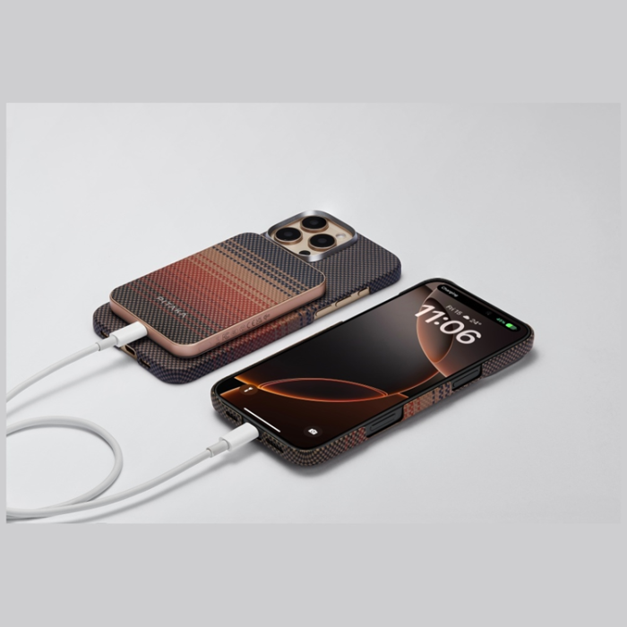 PITAKA - PITAKA Qi2 MagSafe Powerbank 5000mAh 15W Aramid Fiber - Sunset