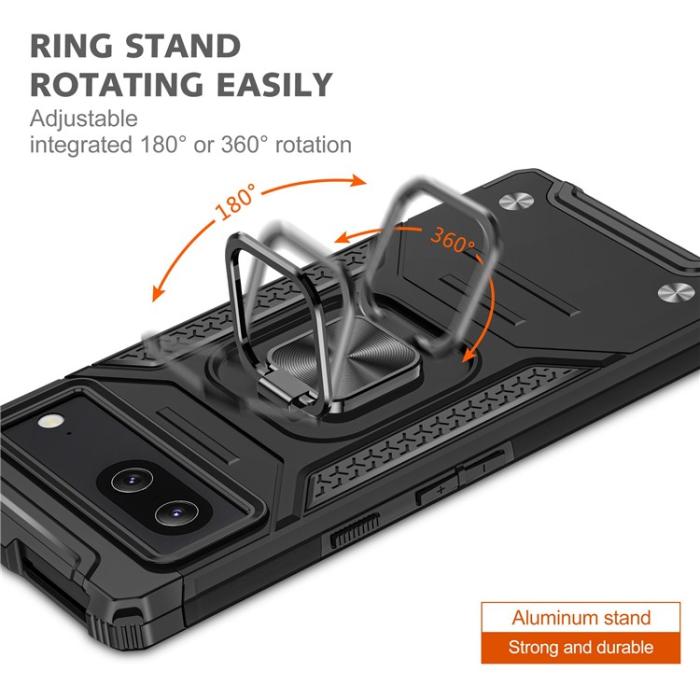 OEM - Google Pixel 7 Skal Ringhållare Kickstand Hybrid - Svart