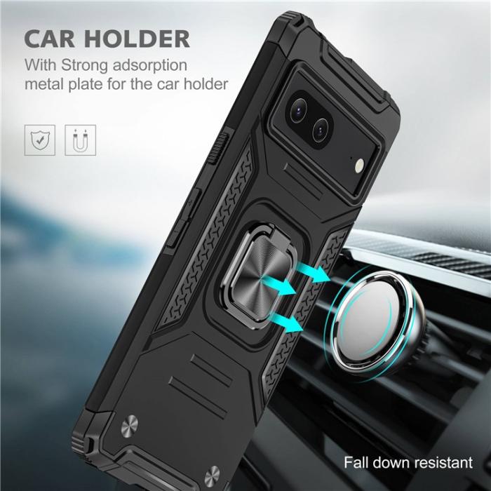 OEM - Google Pixel 7 Skal Ringhållare Kickstand Hybrid - Svart