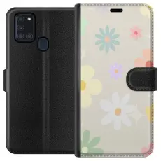 Gustaf - Pl&aring;nboksfodral till Samsung Galaxy A21s med fejdande blommor