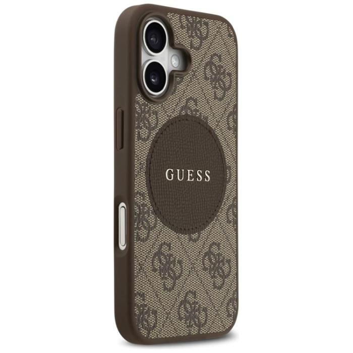 Guess - Guess iPhone 17 Mobilskal MagSafe 4G Circle Classic Logo - Brun