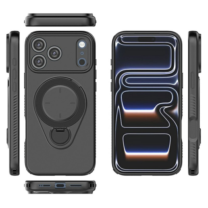 A-One Brand - iPhone 17 Pro Max Mobilskal MagSafe Rotating Kickstand TPU PC