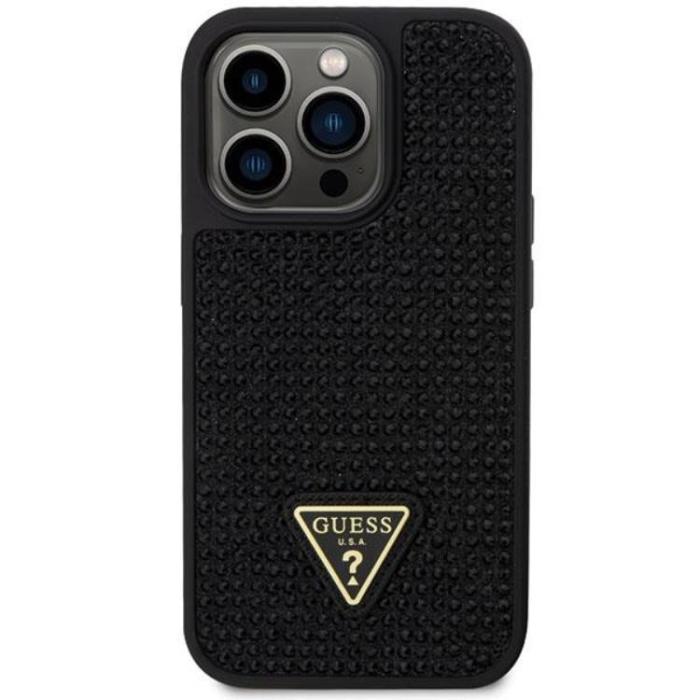 Guess - Guess iPhone 14 Pro Max Mobilskal Rhinestone Triangle - Svart