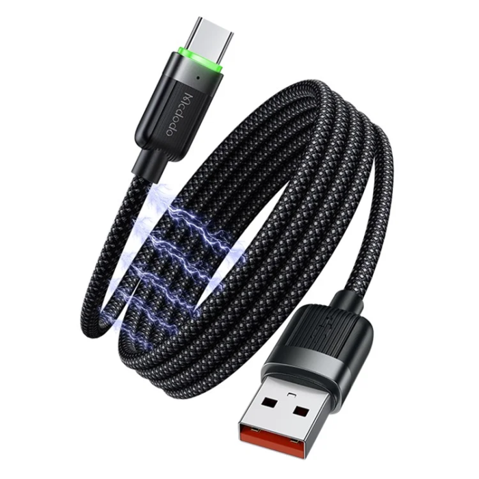 MCDODO - MCDODO USB-A - USB-C 6A Kabel 1.2m CA-5650 - Svart