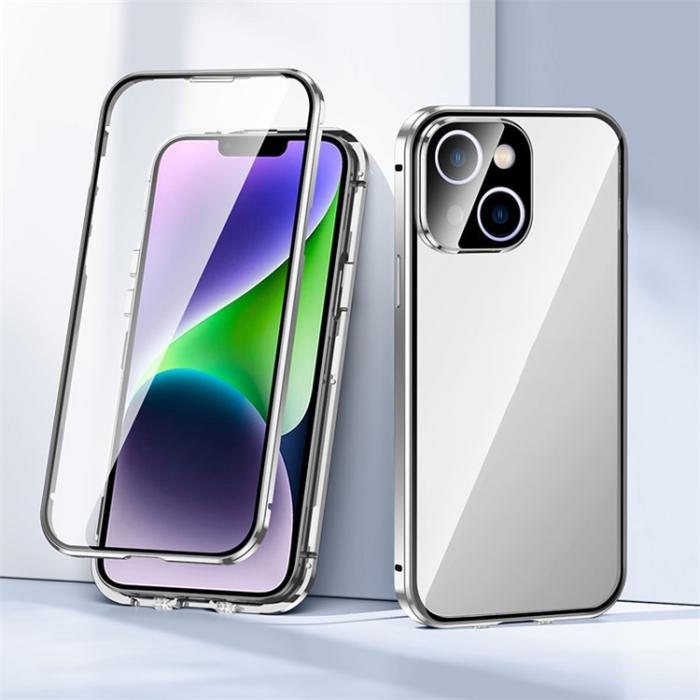 OEM - iPhone 14 Plus Skal Metall Magnetic - Silver