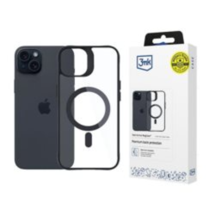3MK - 3MK iPhone 15 Mobilskal MagSafe Satin Armor - Svart