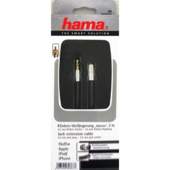 Hama - Hama Mobile Förlängningskab 3,5mm Aluline Fit iPhone 2m