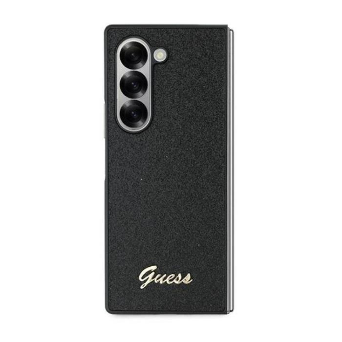 Guess - Guess Galaxy Z Fold 6 Mobilskal 4G Glitter Script - Svart