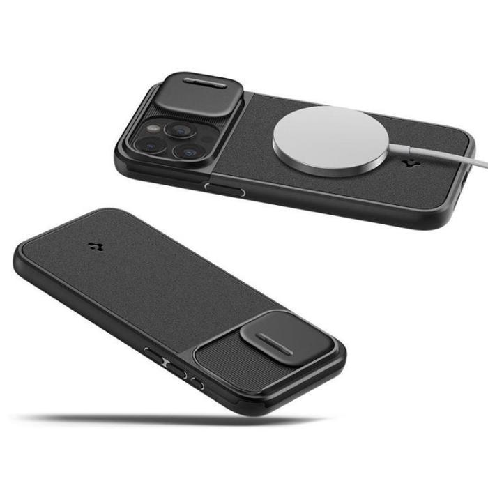 Spigen - Spigen iPhone 15 Pro Mobilskal Magsafe Optik Armor - Svart
