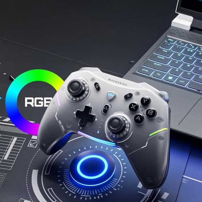 Machenike - Machenike Trådlös Spelkontroll med Laddningsstation G5Pro Max - Grå