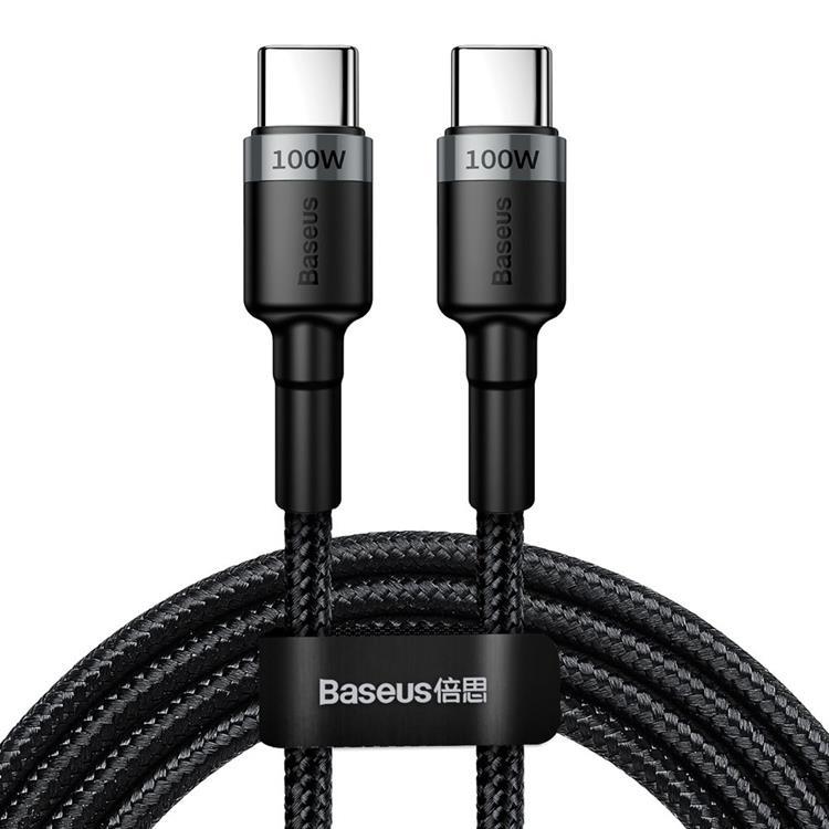 Baseus Nylon USB-C till USB-C kabel 100W 2m - Grå | 3541 | AlltMobil