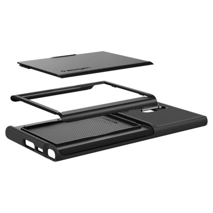 Spigen - Spigen Galaxy S23 Ultra Korthållare Skal Slim Armor CS - Svart