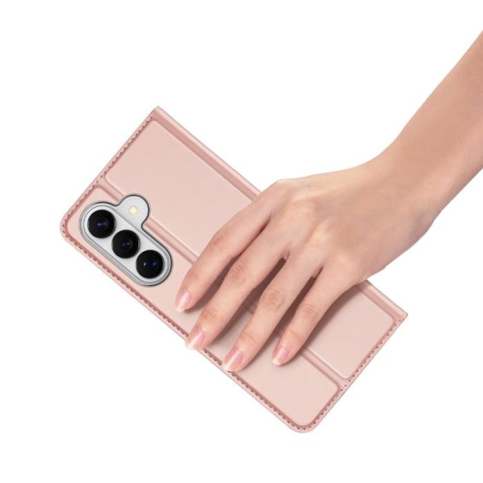 Dux Ducis - DUX DUCIS Mobilskal till Samsung Galaxy S26 Äkta Läder Ställ- Rosa