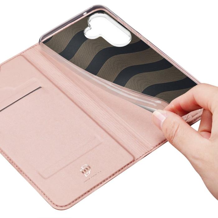 Dux Ducis - DUX DUCIS Mobilskal till Samsung Galaxy S26 Äkta Läder Ställ- Rosa