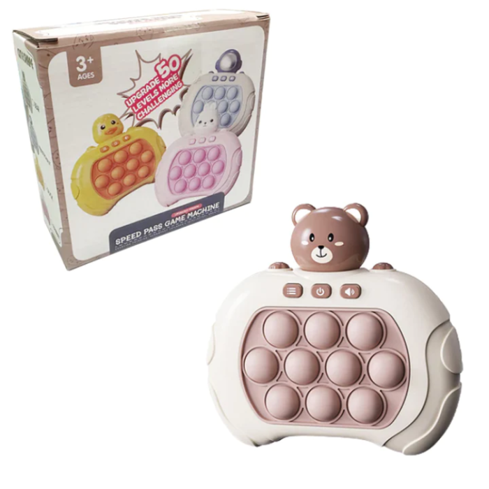 A-One Brand - Pop It Pro Light Up Game Djur - Brun Björn
