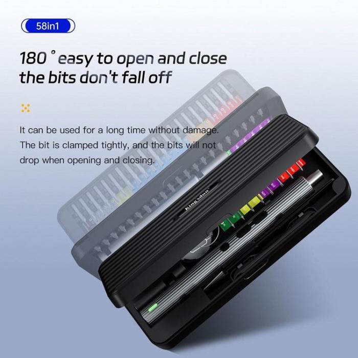 UF-TOOLS - UF-TOOLS - 58-i-1 N20 Elektrisk Skruvmejsel med Utbytbara Bits