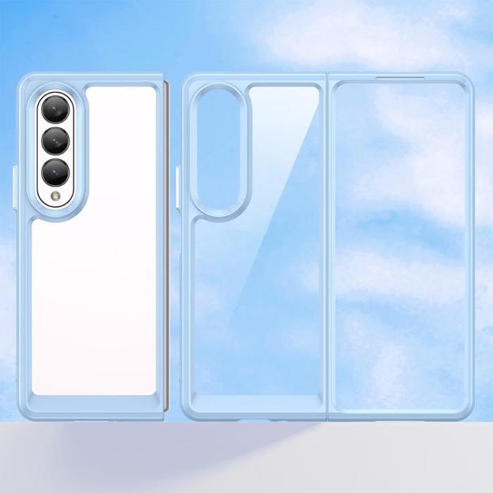 UTGATT - Galaxy Z Fold 3 Skal Outer Space Flexible Frame - Blå