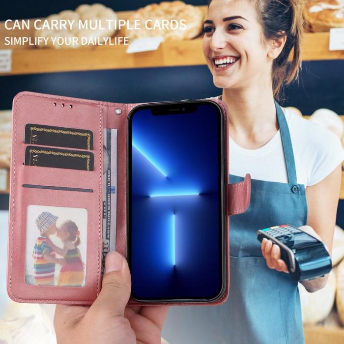 OEM - Samsung Galaxy S26 Plus Plånboksfodral Konstläder Folio Flip - Rosa