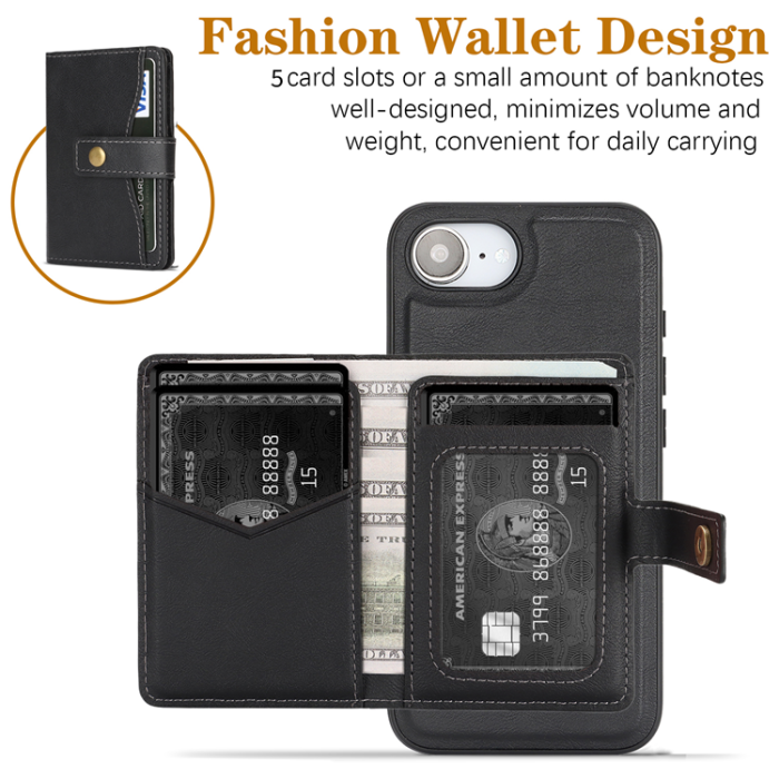 A-One Brand - iPhone 16e Mobilskal MagSafe Detachable Korthållare