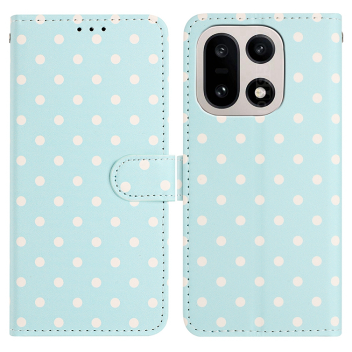 A-One Brand - OnePlus 15 5G Plånboksfodral Polka Dot Pattern Läder - Blå