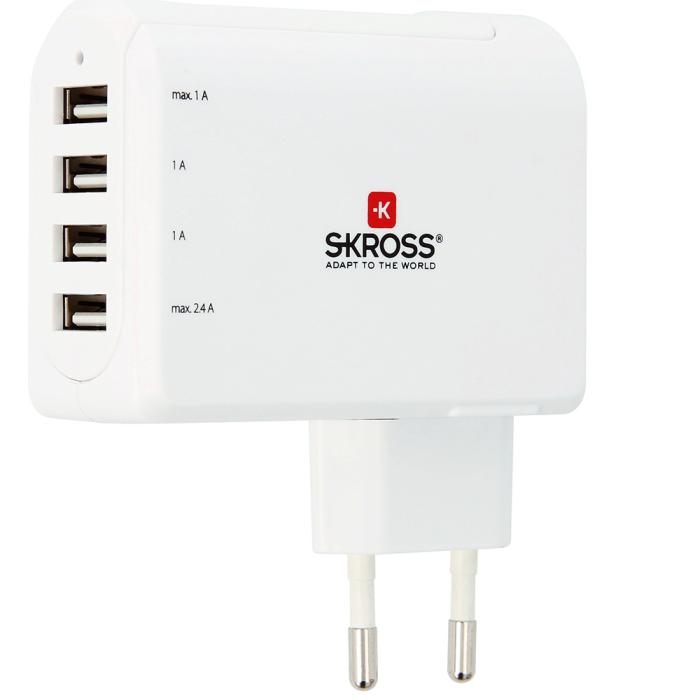 UTGATT5 - SKROSS 4-Port USB-laddare EU