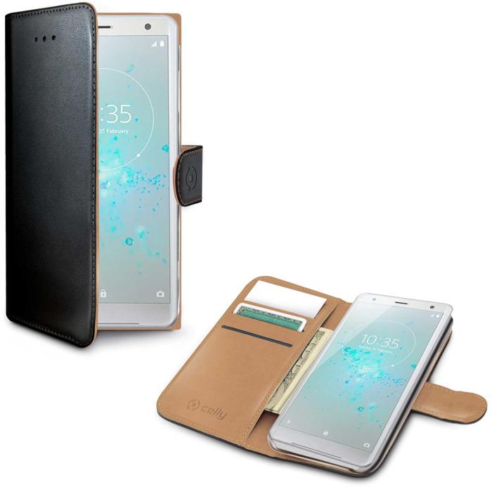 UTGATT5 - Celly Wallet Case Sony Xperia XZ2 - Svart