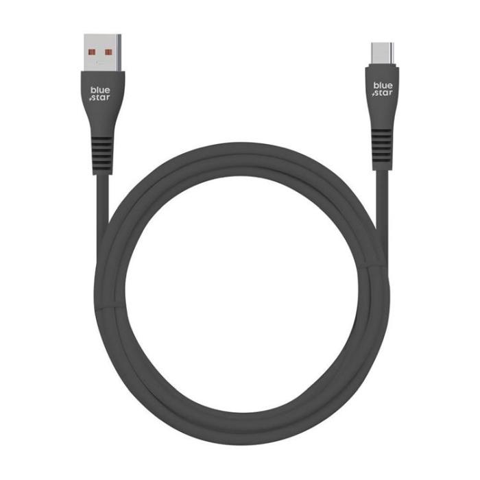 Blue Star - Blue Star USB-A - USB-C Kabel 1m 2A 12W DC99C - Svart