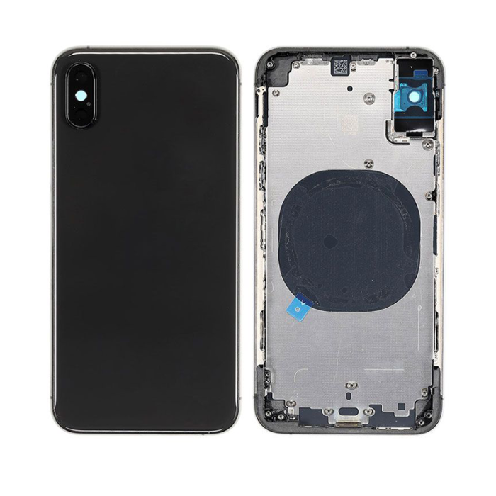 UTGATT1 - iPhone XS Komplett Baksida i Glas med Ram - Svart