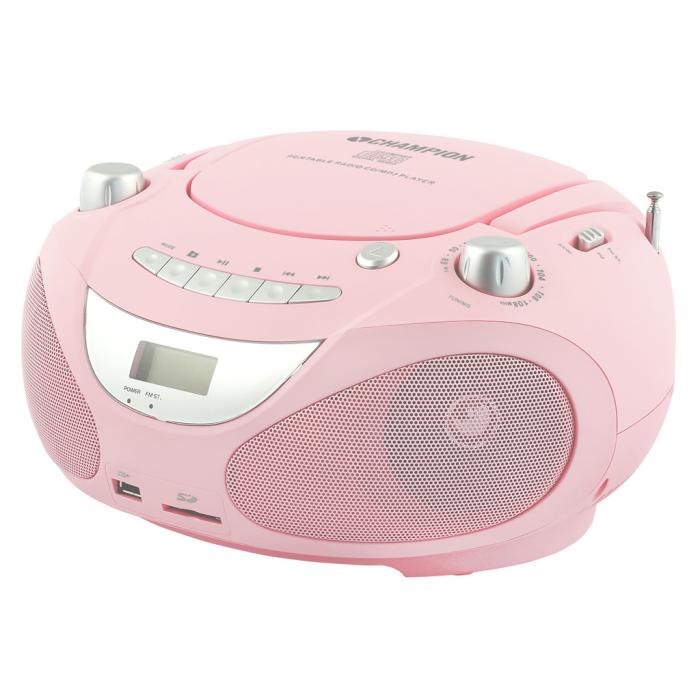 Champion - Champion Boombox CD / Radio / MP3 / USB Rosa