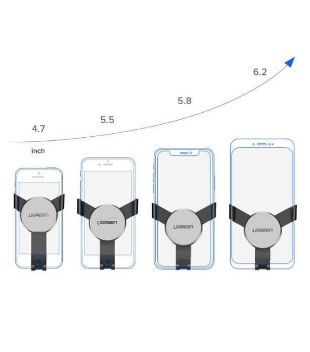 Ugreen - UGreen Gravity ventil telefonhållare Svart