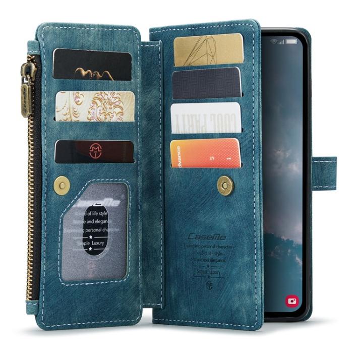 Caseme - CASEME Galaxy A24 4G Plånboksfodral C30 Zipper - Blå