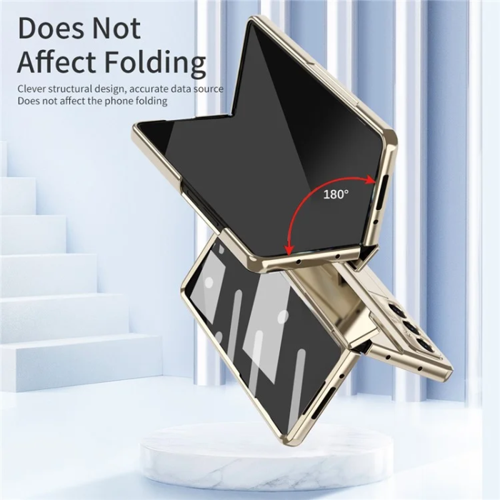 A-One Brand - Galaxy Z Fold 7 5G Mobilskal med Skärmskydd Hinge - Guld