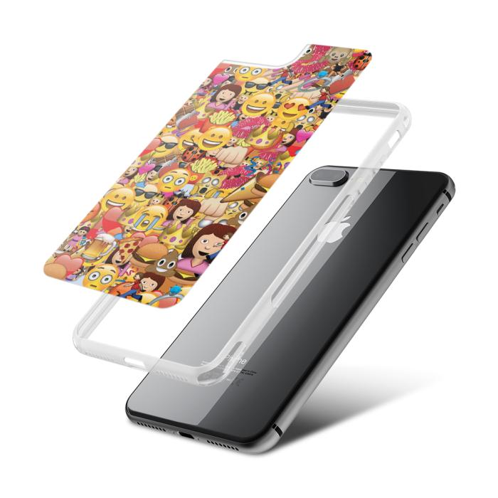 UTGATT5 - Fashion mobilskal till Apple iPhone 8 Plus - Emoji - Kollage