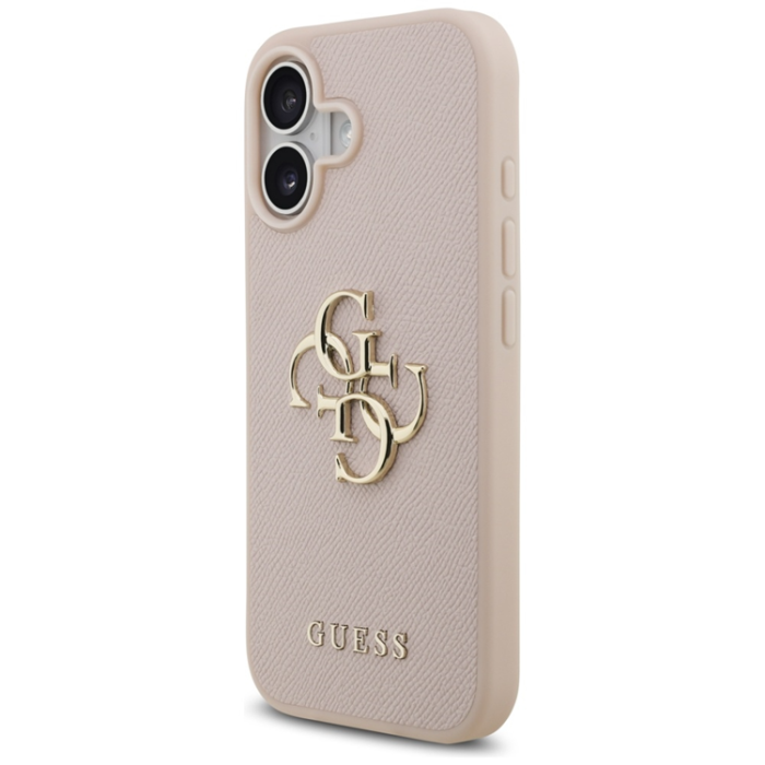 Guess - Guess iPhone 17 Mobilskal Grained Classic Logo - Rosa