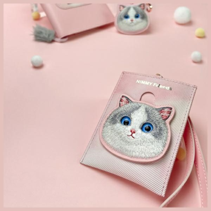 NIMMY - Nimmy Korthållare Big Eyed Pet 2.0 Cat - Rosa